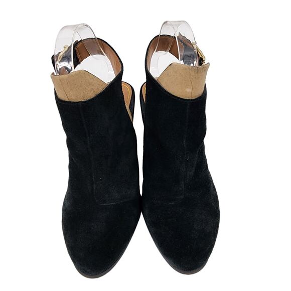 Vionic Black Animal Print Block Heel Lacey Ankle Strap Bootie Shoes Size 7 - Picture 2 of 7